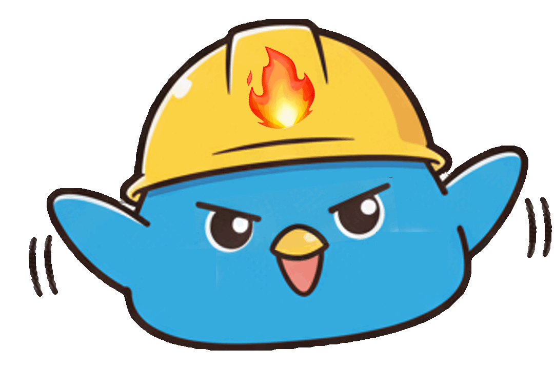 Tense, flame-themed character animation
